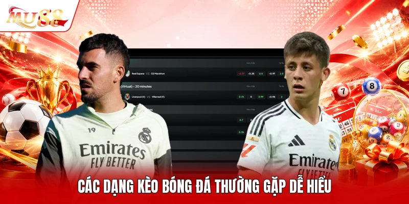 Các dạng kèo bóng đá thường gặp dễ hiểu